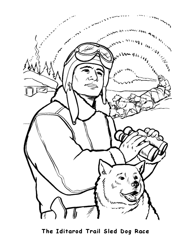  Alaska Iditarod Race Coloring Page