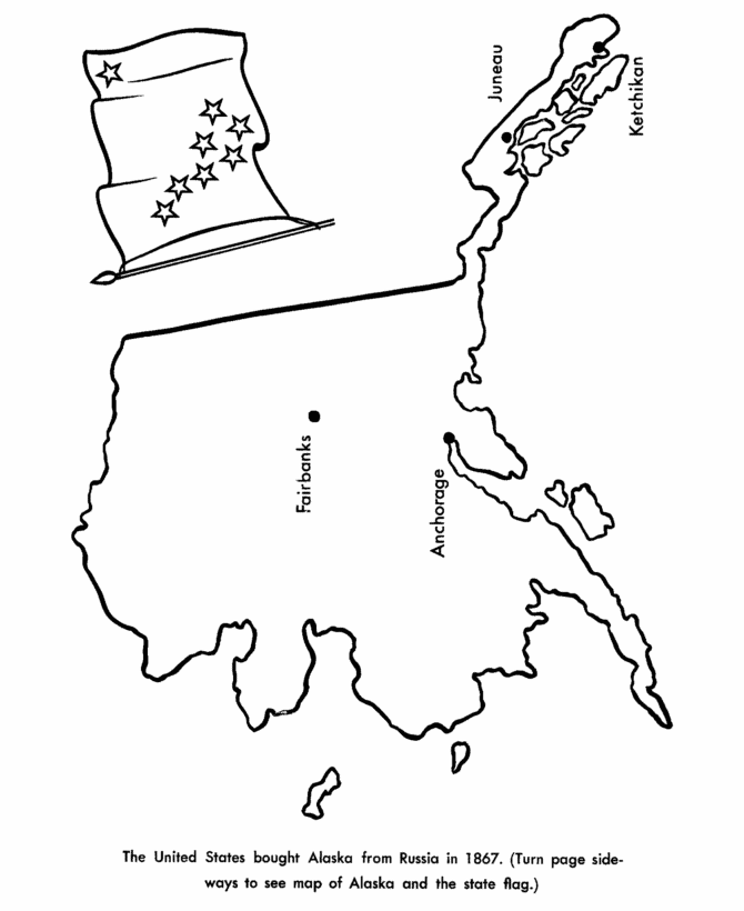  Alaska State Coloring Page