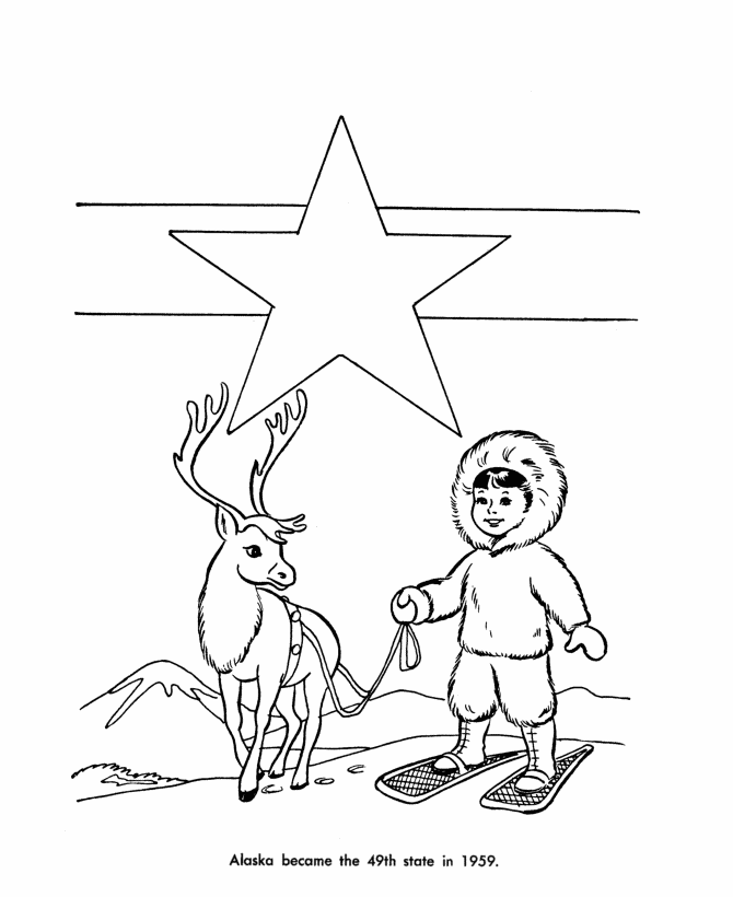  Alaska Statehood Coloring Page