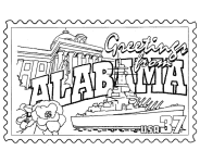 Alabama State coloring page
