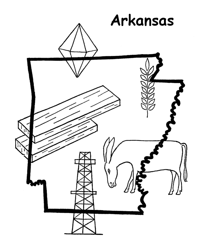  Arkansas State Coloring Page