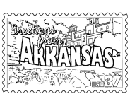 Arkansas State coloring page