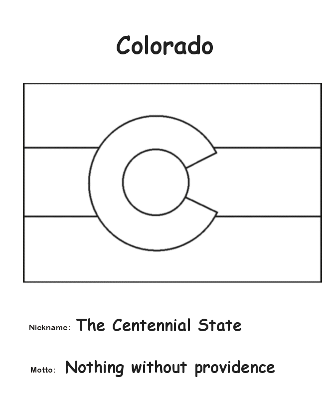  Colorado State Flag Coloring Page