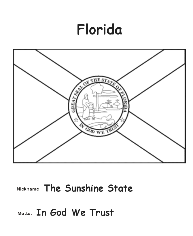 USAPrintables Florida State Flag  State of Florida Coloring Pages