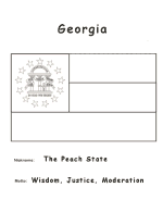 Georgia state flag coloring page