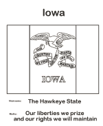 Iowa state flag coloring page