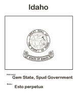 Idaho state flag coloring page