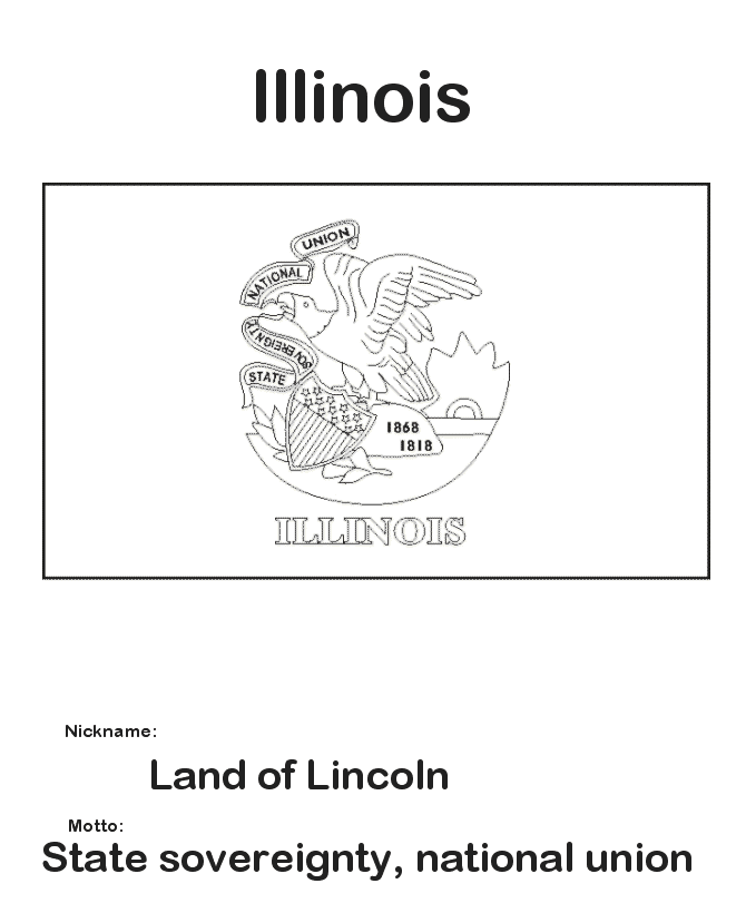  Illinois State Flag Coloring Page