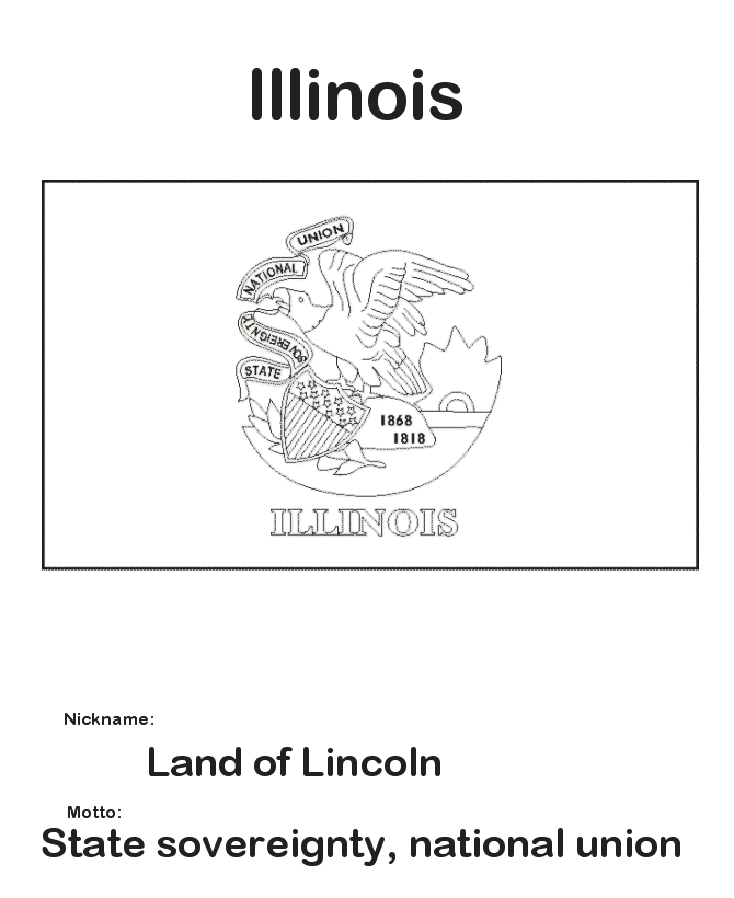 illinois flag coloring pages - photo #13