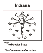 Indiana state flag coloring page