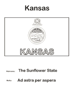 Kansas state flag coloring page