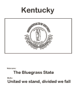 Kentucky state flag coloring page