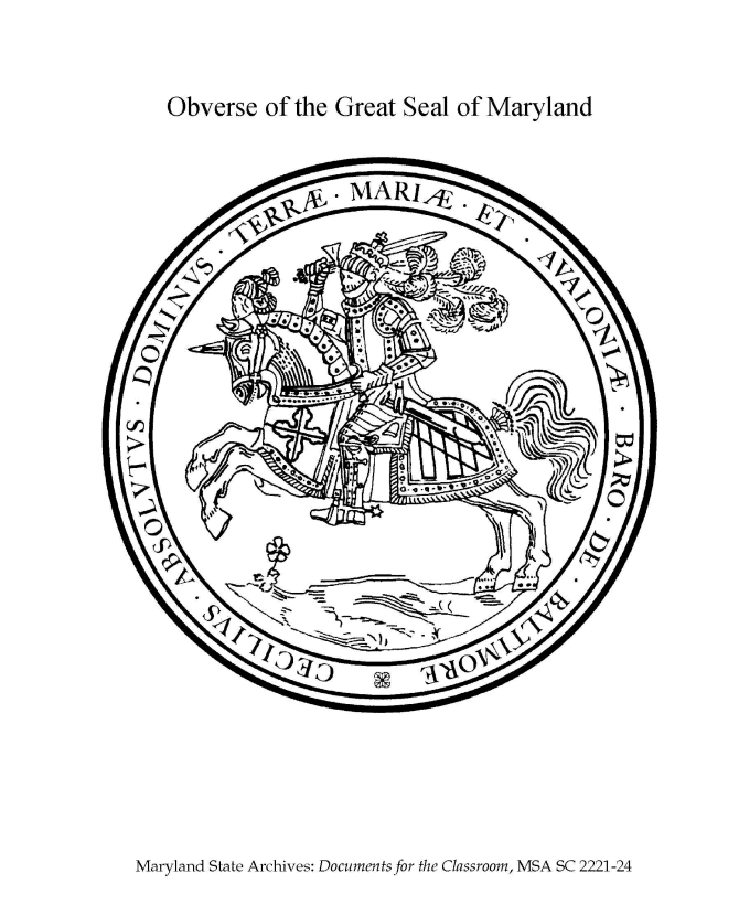  Maryland State seal obverse Coloring Page