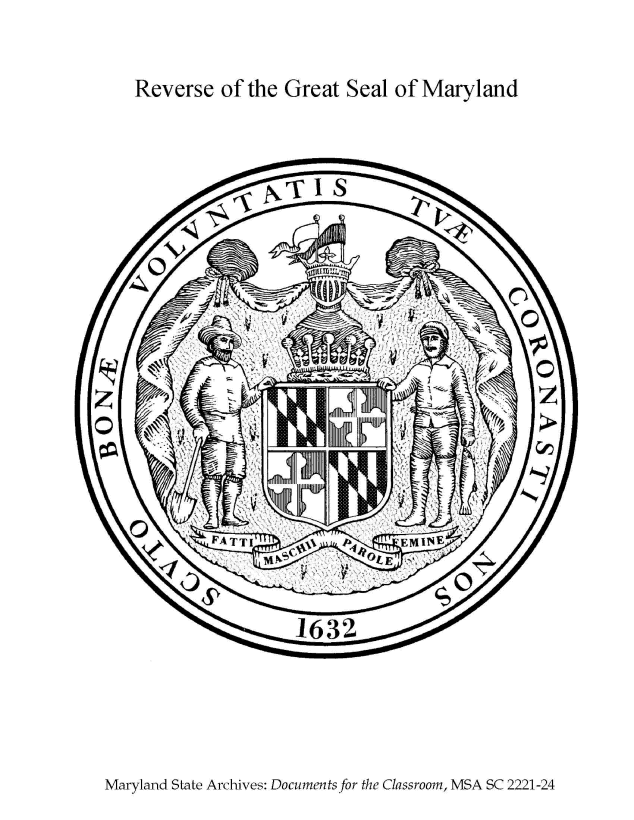  Maryland State seal reverse Coloring Page