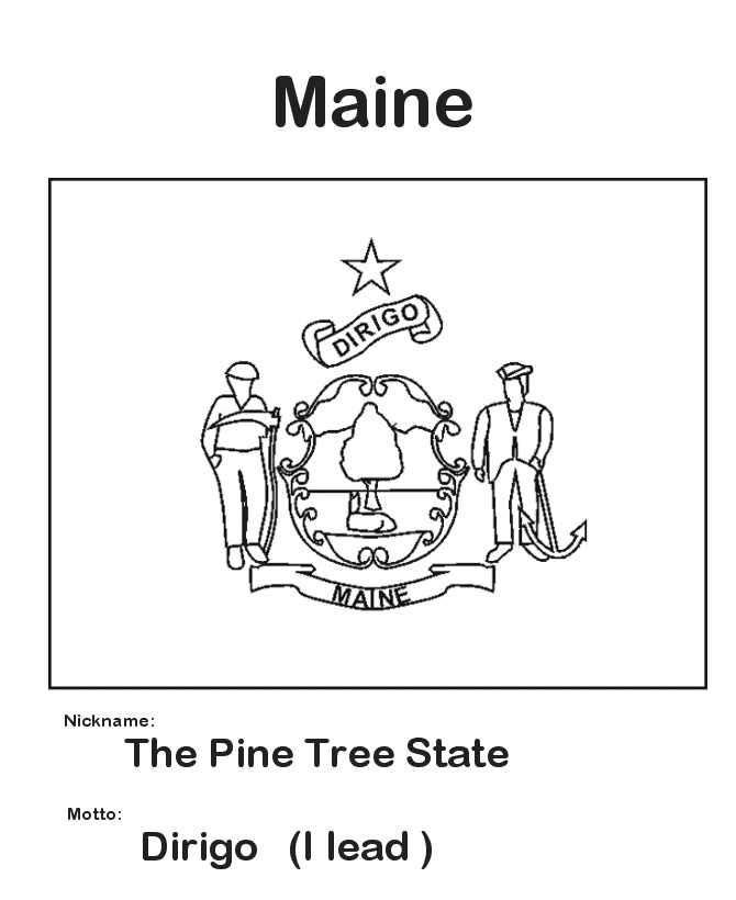 maine state coloring pages - photo #23