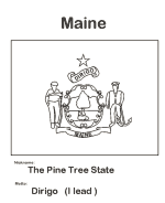 Maine state flag coloring page