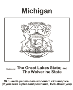 Michigan state flag coloring page