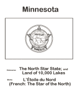 Minnesota state flag coloring page