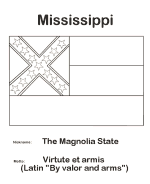 Mississippi state flag coloring page