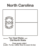 North Carolina state flag coloring page