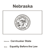 Nebraska state flag coloring page