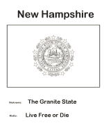 New Hampshire state flag coloring page