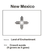 New Mexico state flag coloring page