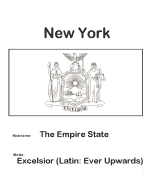 New York state flag coloring page