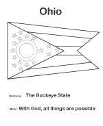 Ohio state flag coloring page