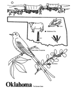 Oklahoma state outline coloring page