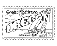 Oregon State Stamp coloring page