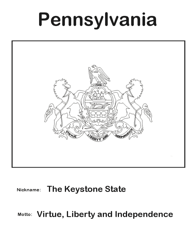  Pennsylvania State Flag Coloring Page