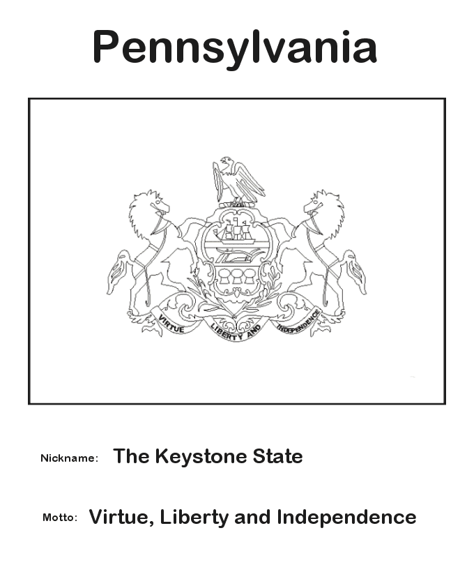 pennsylvania state coloring pages