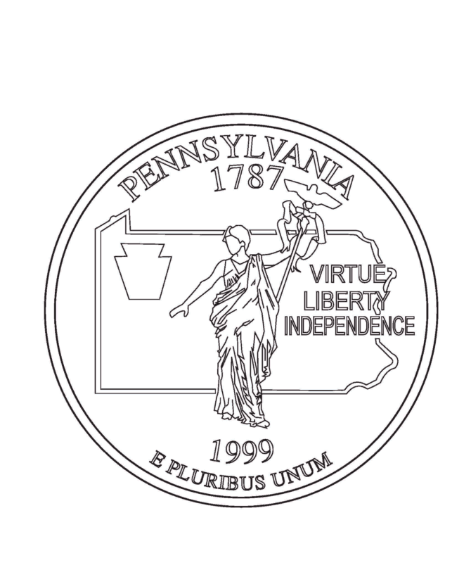 pennsylvania state coloring pages