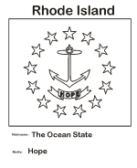 Rhode Island state flag coloring page