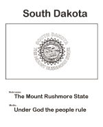 South Dakota state flag coloring page
