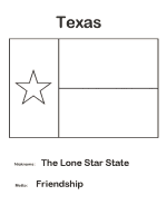 Texas state flag coloring page