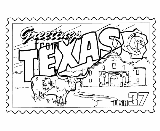 state of texas symbols coloring pages - photo #14