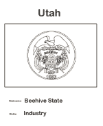 Utah state flag coloring page