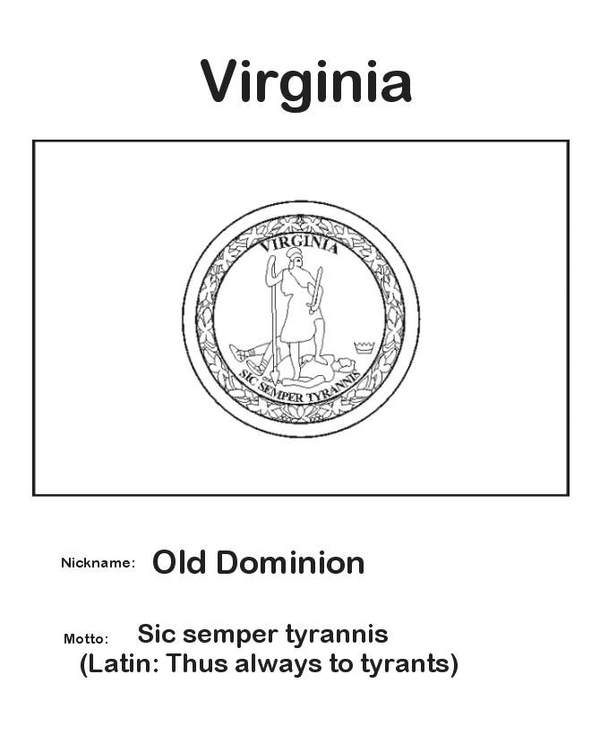  Virginia State Flag Coloring Page