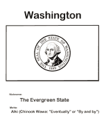 Washington state flag coloring page