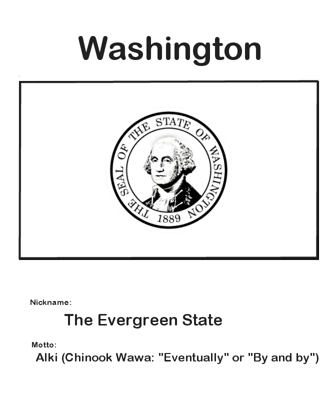 USAPrintables Washington State Flag State of