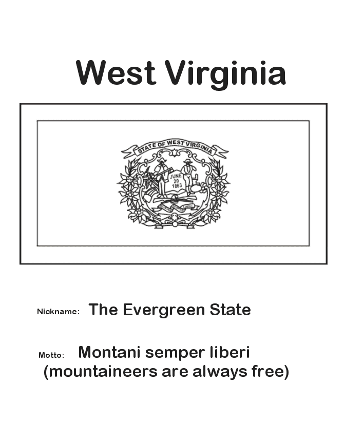  West Virginia State Flag Coloring Page