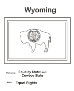 Wyoming state flag coloring page