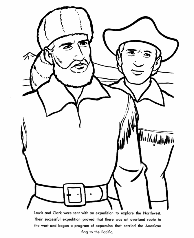 USA-Printables: The Lewis and Clark Expedition - US History Coloring Pages