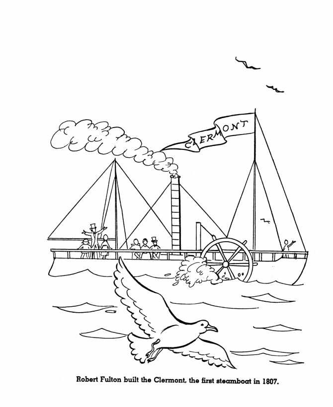   Fulton's Clermont Coloring Page