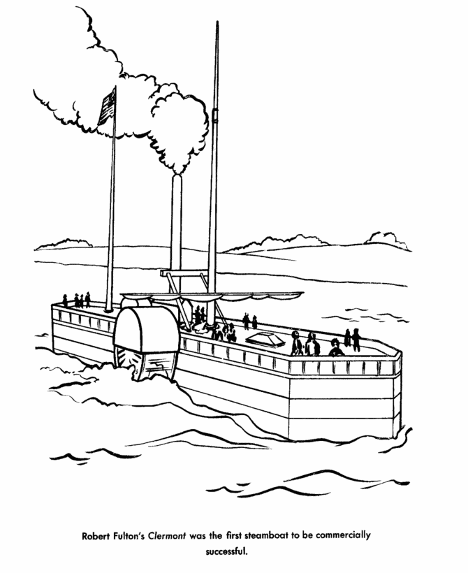   Fulton's Clermont Coloring Page