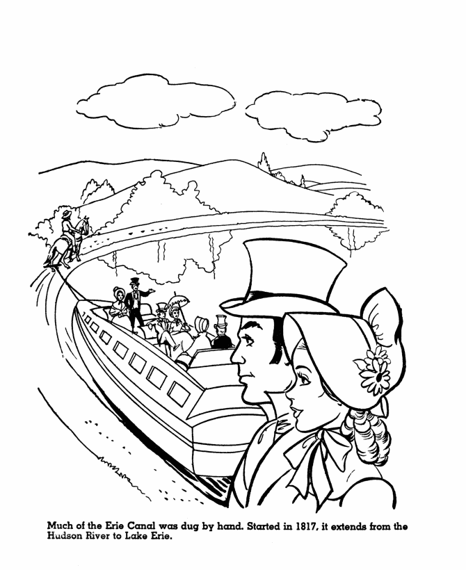  Erie Canal Coloring Page