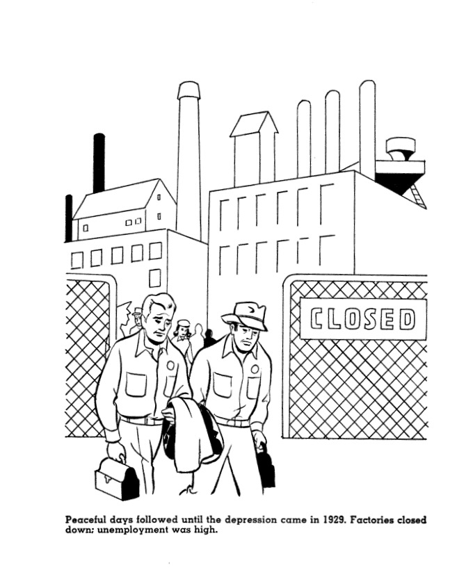  US Unemployment Coloring Page