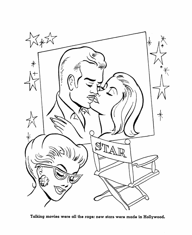  Talking movies Coloring Page
